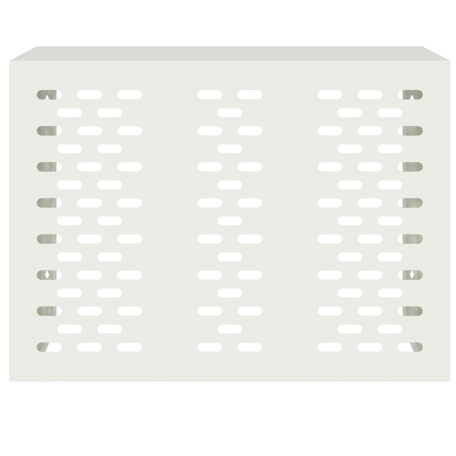 Airconditioner Beschermhoes Staal Wit 110 x 50 x 80 cm