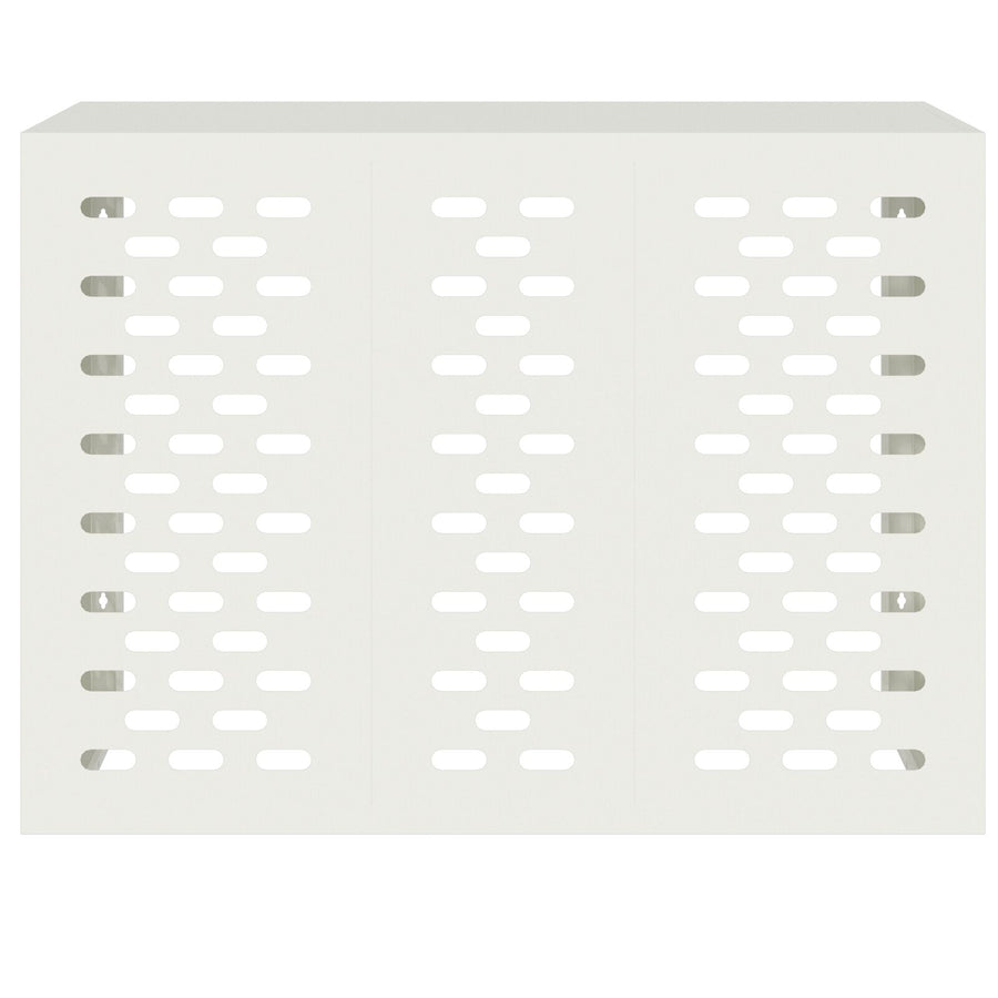 Airconditioner Beschermhoes Staal Wit 110 x 50 x 80 cm