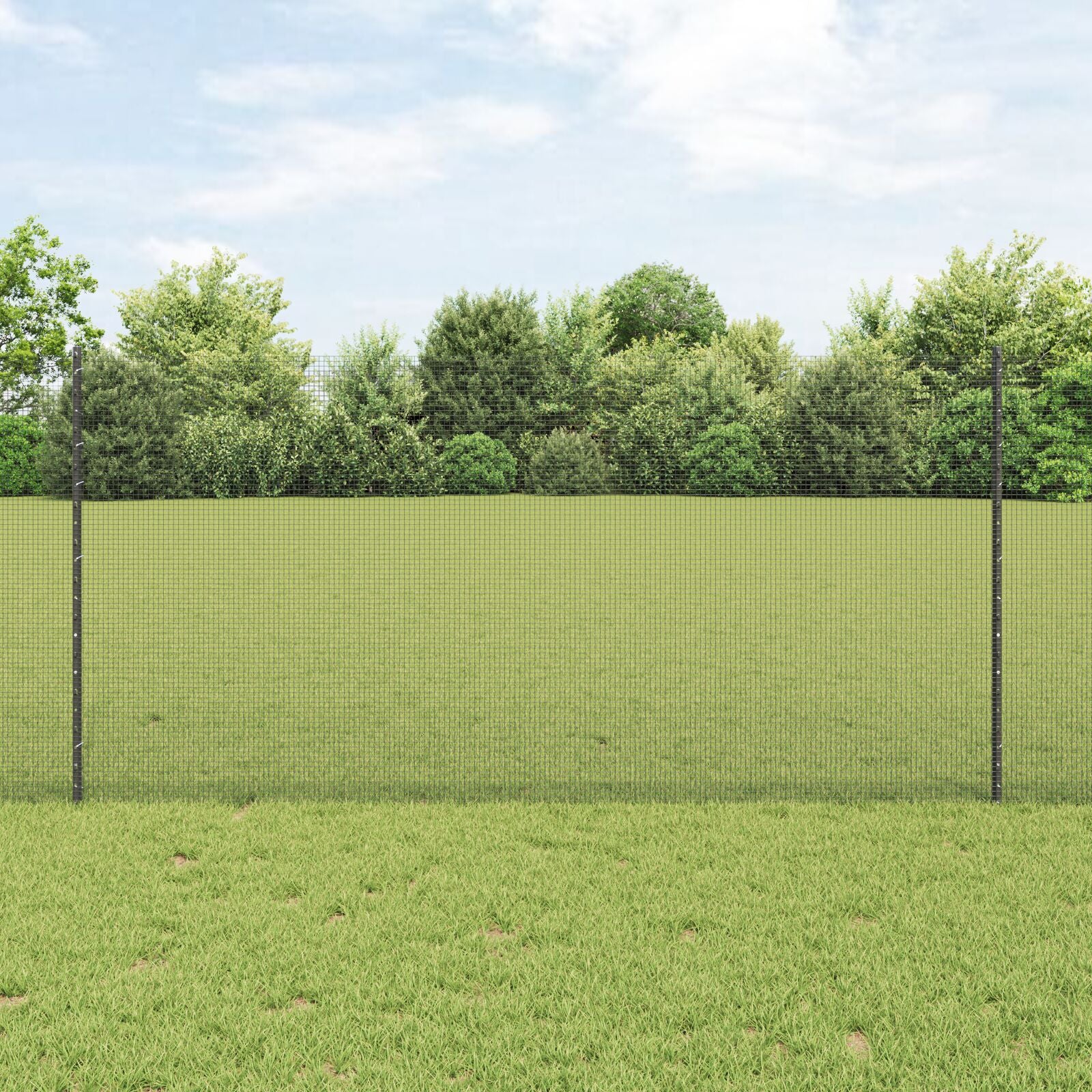Gelast Draadhek Met 10 U Palen Grijs 1.2X10 M Staal
