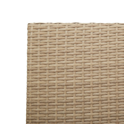 Stapelbare Tuinstoelen Met Kussens 2 Stuks Poly Rattan Beige Riet