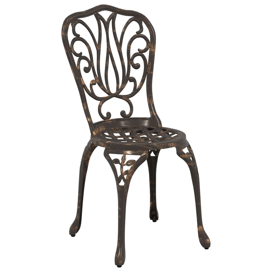 3-Delige Tuin Bistro Set Gietaluminium Brons
