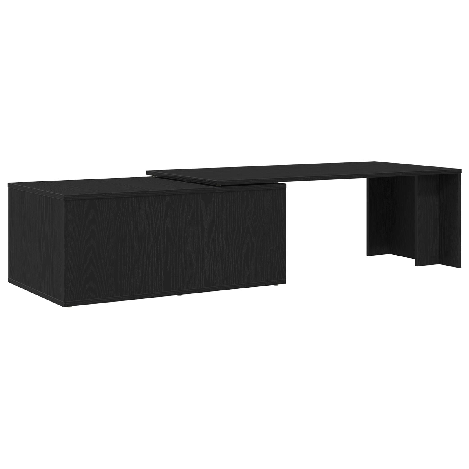 Salontafel Zwart Eiken 150X50X35 Cm Gelaagd Hout