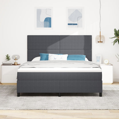 Boxspring Bed Met Matras Donkergrijs