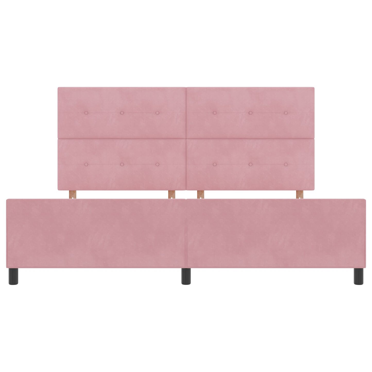 Bedframe Roze 200X200 Cm Fluweel Crème