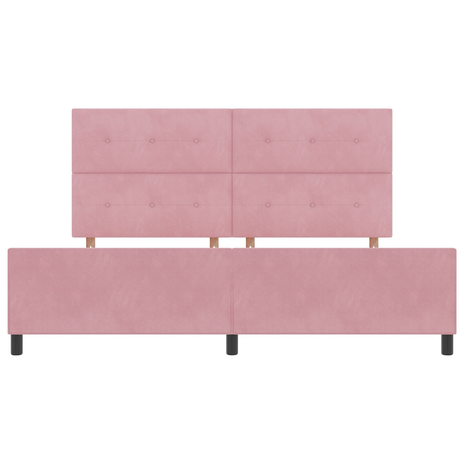 Bedframe Roze 200X200 Cm Fluweel Crème