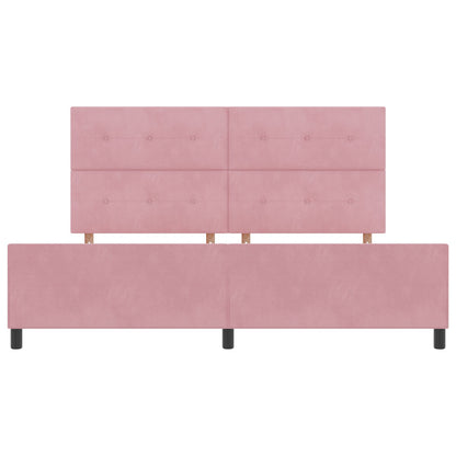 Bedframe Roze 200X200 Cm Fluweel Crème