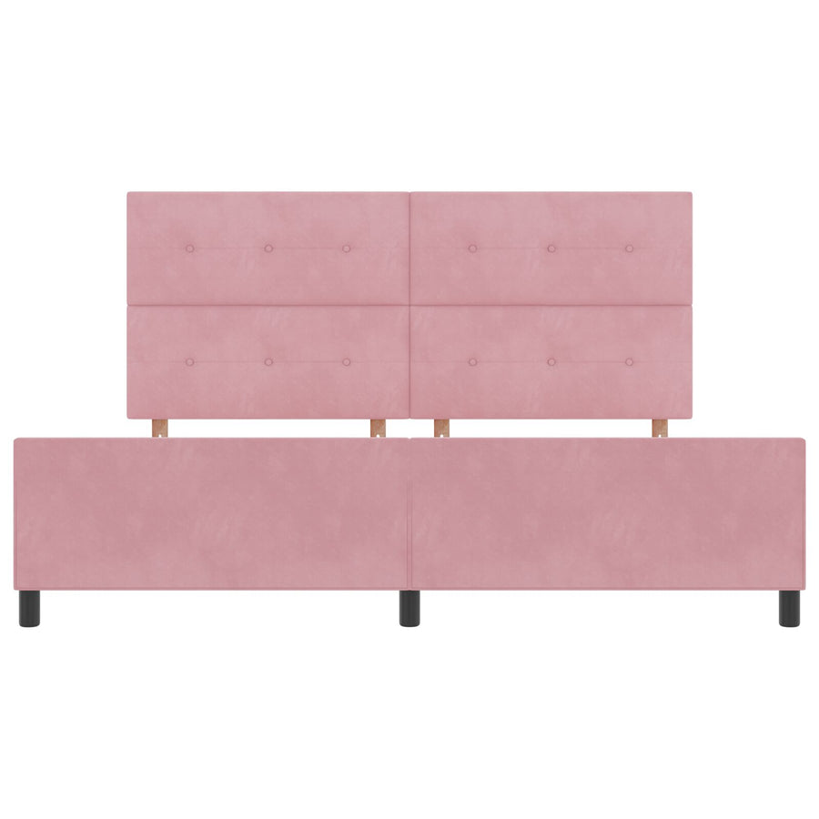 Bedframe Roze 200X200 Cm Fluweel Crème
