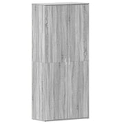 Schoenenkast 80x39x178 cm grijs spaanplaat