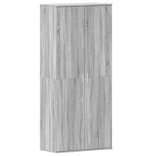 Schoenenkast Grijs Sonoma 80x39x180 cm Bewerkte Hout