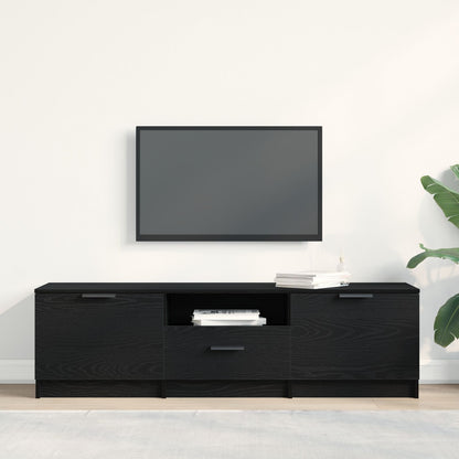 Tv-Kast - Zwart Eiken - 140X35X40 Cm - Gemaakt Van Engineered Wood