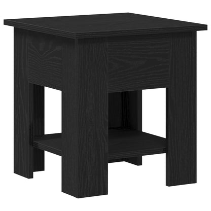 Salontafel Zwart Eiken 40X40X42 Cm Bewerkt Hout