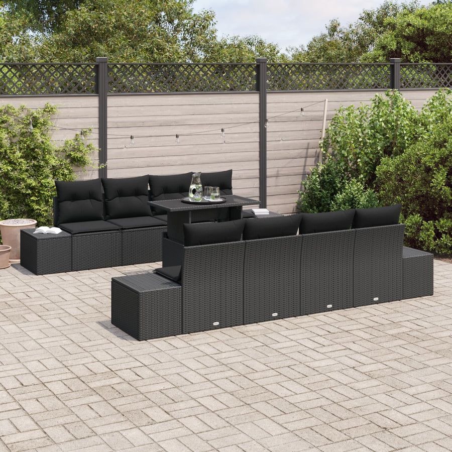Tuin Sofa Set Set Van 7 Houtskool