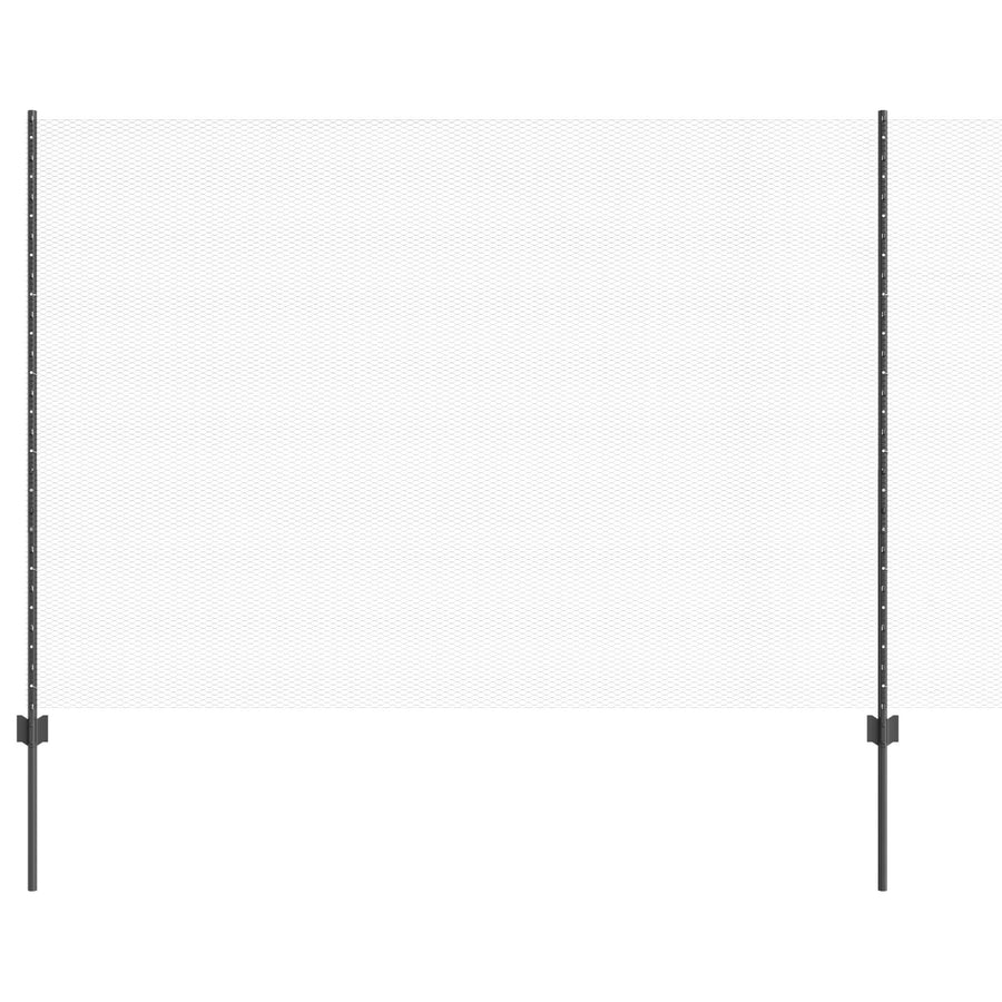 Hekpalen 22 St U-Kanaal Grijs 160 Cm Staal,  Hexagon Hek Grijs 1,6X50 M Staal