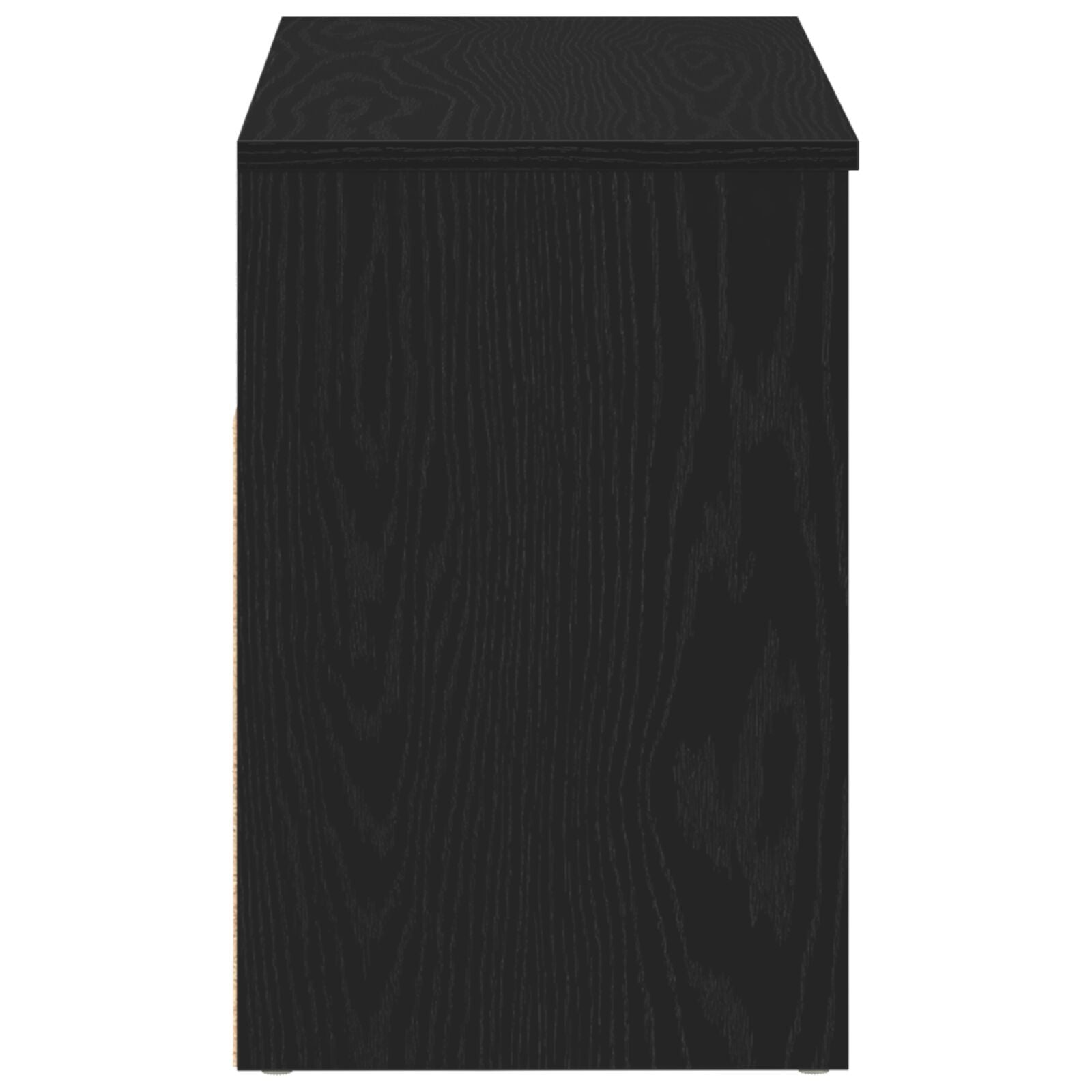 Bankje 60X30X45 Cm Geengineerd Hout Zwart eiken 80 x 30 x 45 cm