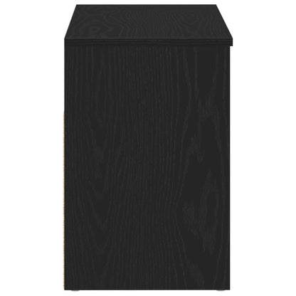 Bankje 60X30X45 Cm Geengineerd Hout Zwart eiken 80 x 30 x 45 cm