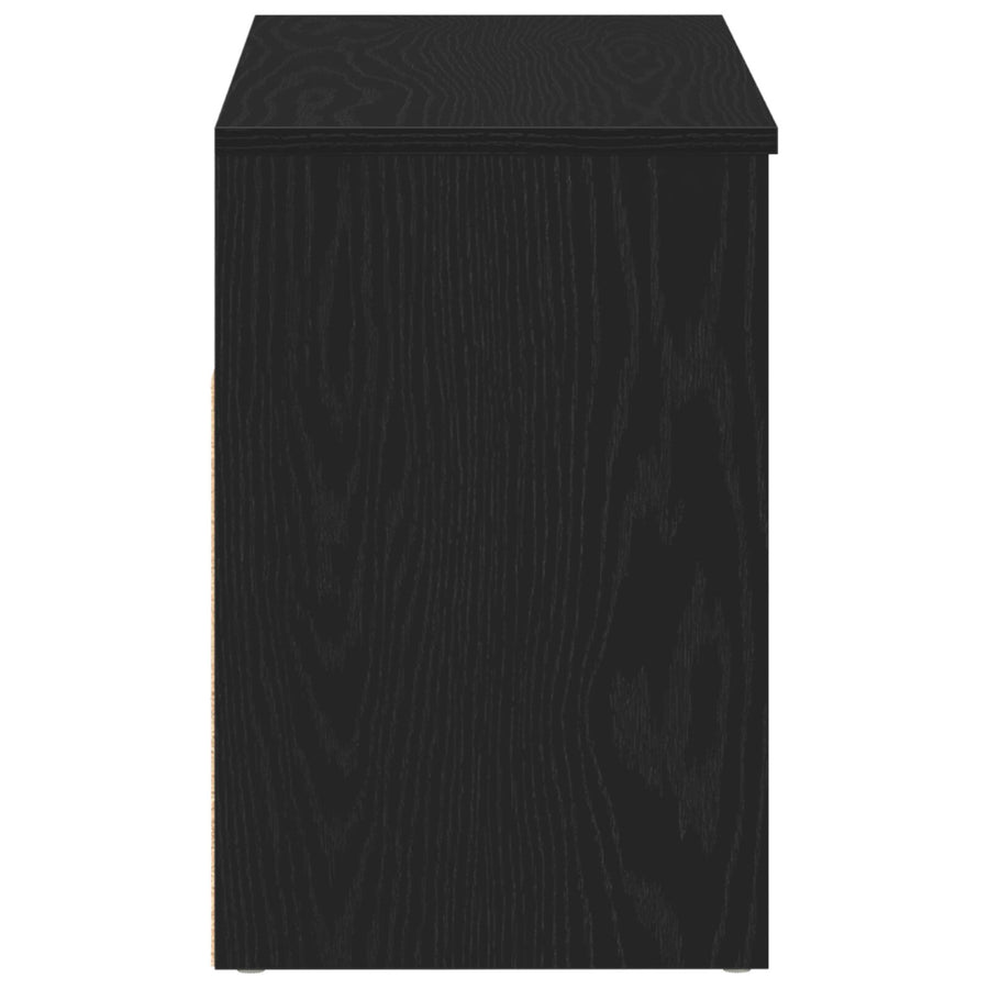 Bankje 60X30X45 Cm Geengineerd Hout Zwart eiken 80 x 30 x 45 cm