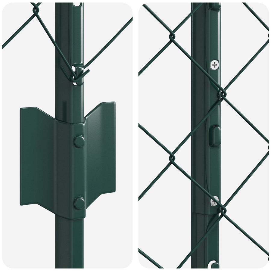 Kettinglinkhek Met 10 U-Palen Groen 1.6X10 M Staal