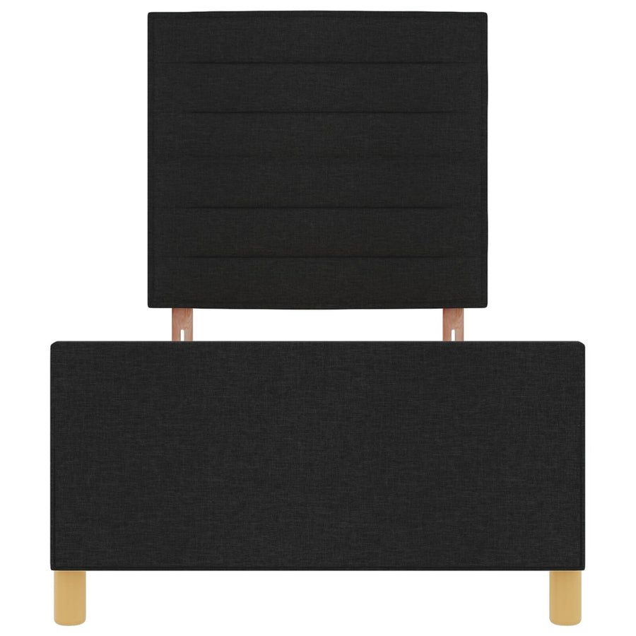 Bedframe Zwart 90X200 Cm Stof Crème