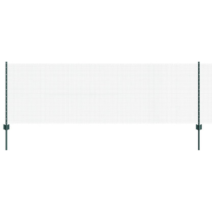 Gelast Draadomheining Met 5 U-Posts Groen 0.8X10 M Staal