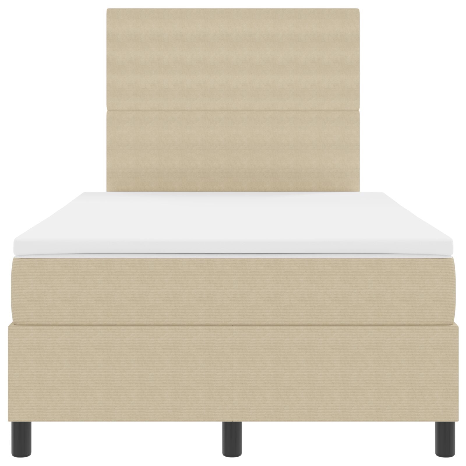 Boxspringbed Met Matras Lichtgroen Grijs Klein Dubbel Corduroy Stof
