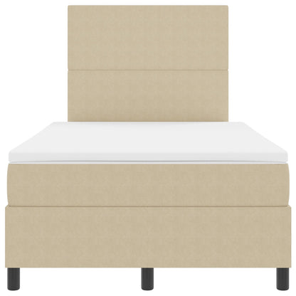 Boxspringbed Met Matras Lichtgroen Grijs Klein Dubbel Corduroy Stof