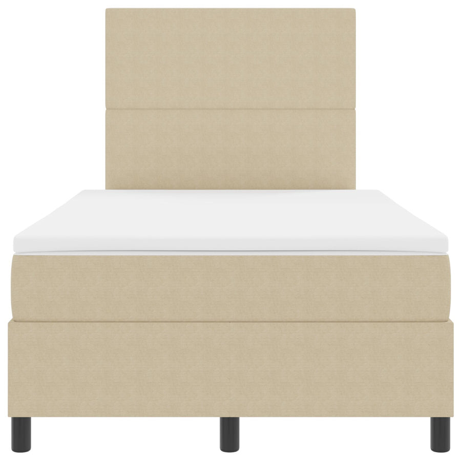 Boxspringbed Met Matras Lichtgroen Grijs Klein Dubbel Corduroy Stof