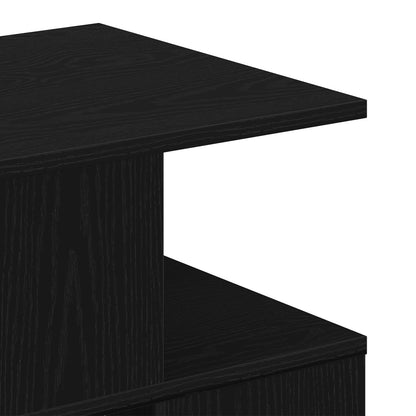 Bijzettafel Zwart Eiken 40X40X40 Cm Geengineerd Hout