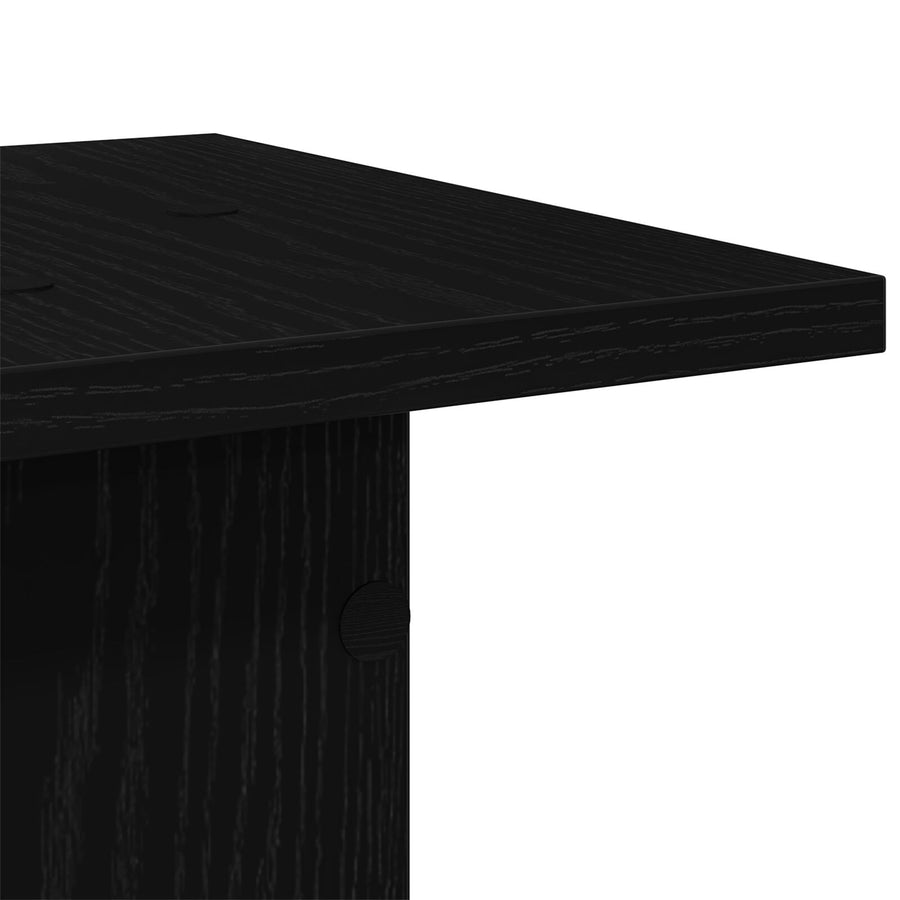 Plantenstandaard 2 Stuks Bewerkt Hout 30 x 30 x 80 cm Zwart eiken