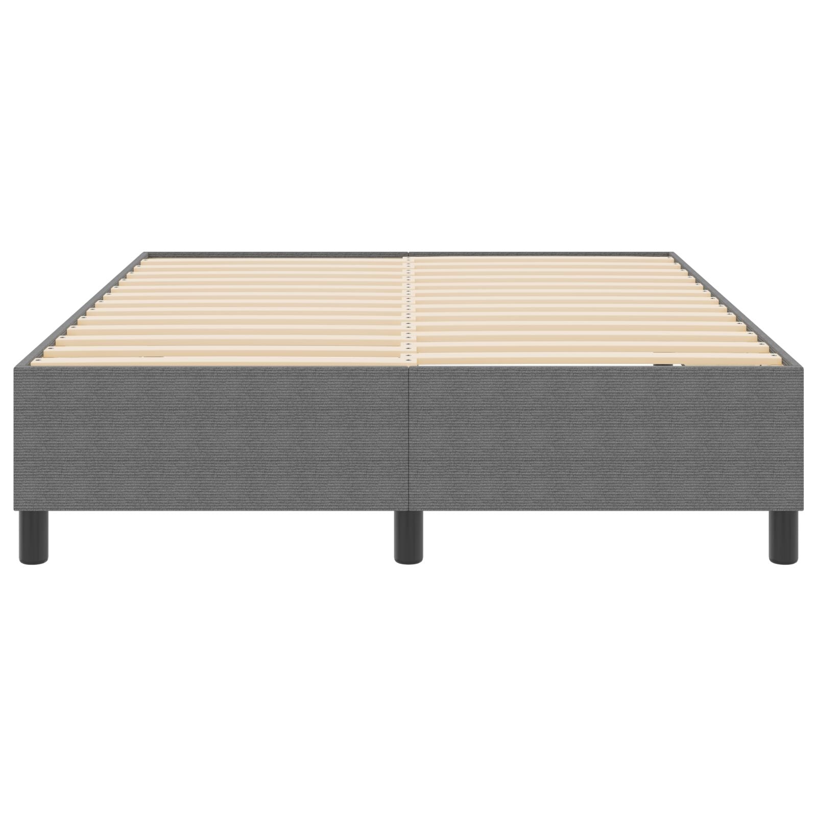 Boxspringbed Corduroy Stof Lichtgrijs 160 x 200 cm