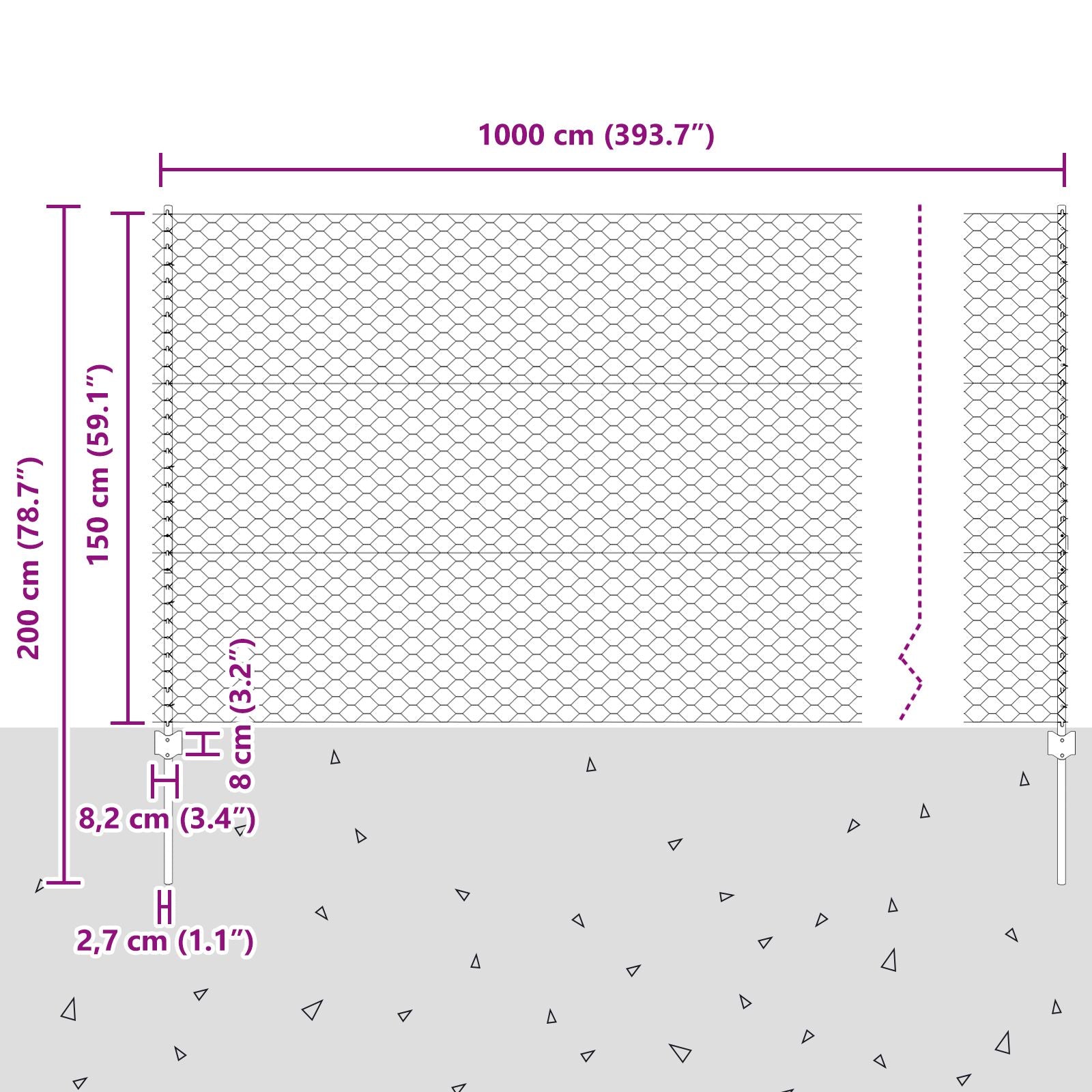 Hekpalen 5 Stuks U-Kanaal Groen 150 Cm Staal,  Hexagonaal Hek Groen 1.5X10 M Staal