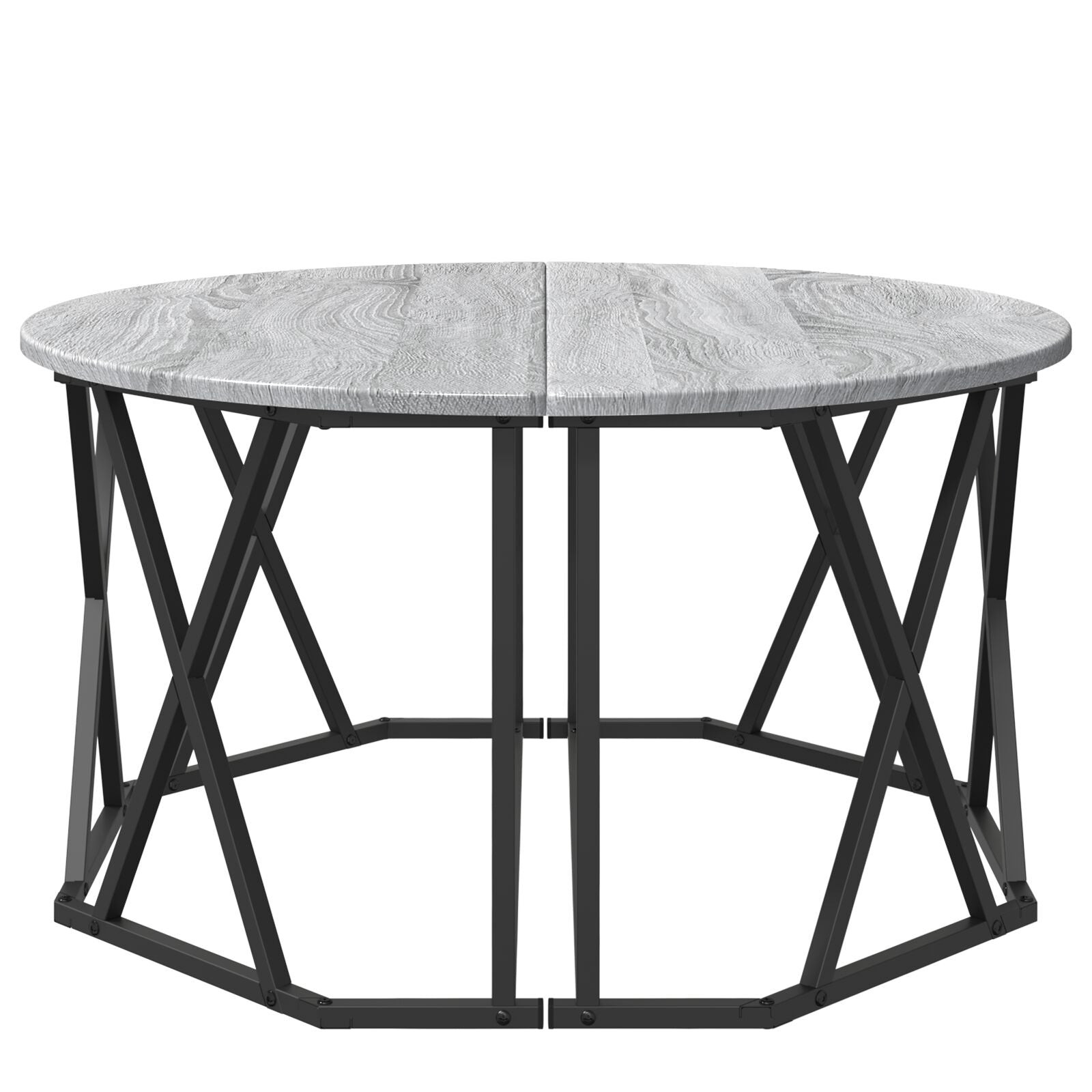 Salontafel 80X80X42 Cm Gelaagd Hout Grijs sonoma