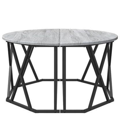 Salontafel 80X80X42 Cm Gelaagd Hout Grijs sonoma