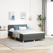 Boxspringbed 140x200 cm donkergrijs met matras