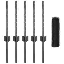Hekgen 5 stuks U-Kanaal Grijs 40 cm Staal, vidaXL Zeshoekig Hek Grijs 0.4x10 m Staal