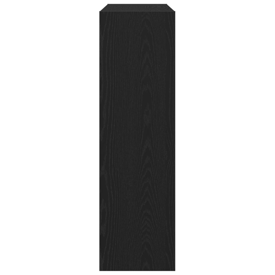 Boekenkast/Room Divider Zwart Eiken 100X30X103Cm Engineered Hout