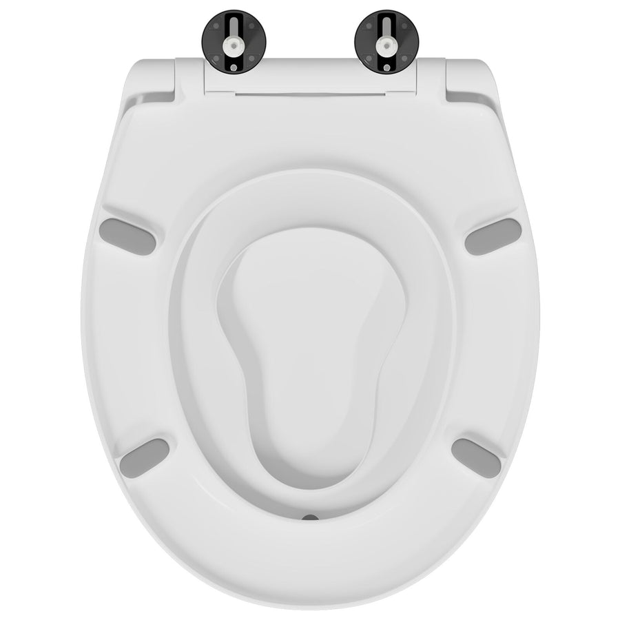 Familie Toiletbril Met Kindertoiletbril Snelle Release Duroplast Wit