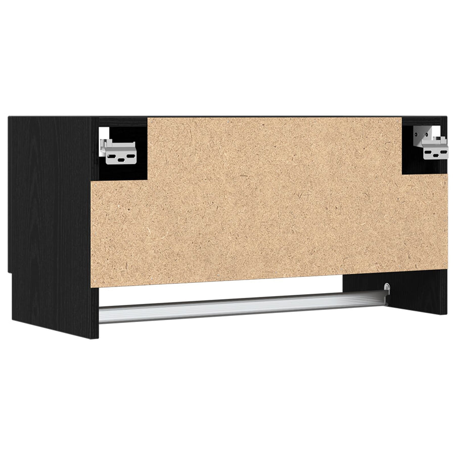 Kast Bewerkt Hout Opslag Zwart eiken 70 x 32,5 x 35 cm