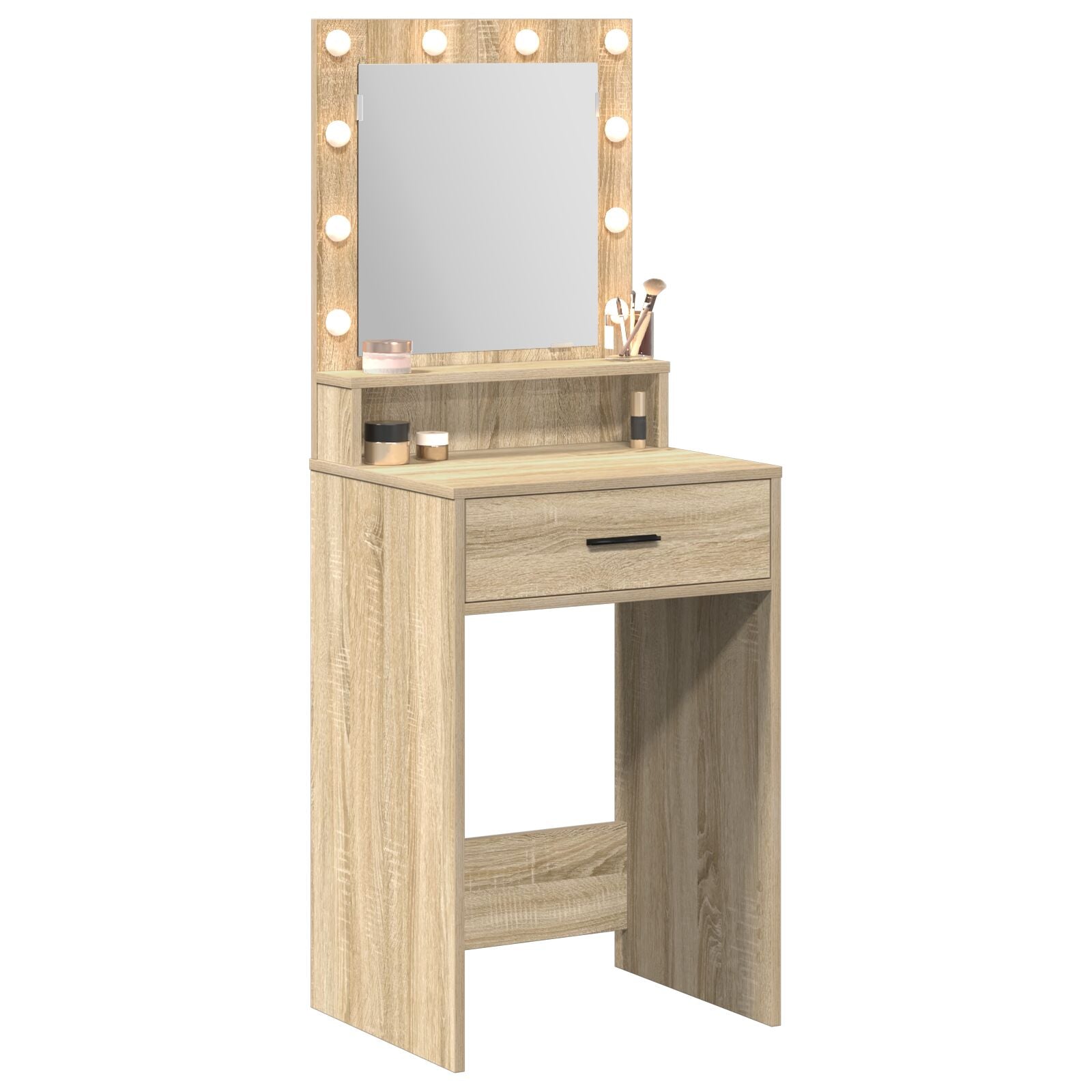 Kaptafel Met Led-Lampjes 50 x 41 x 135 cm Sonoma eiken