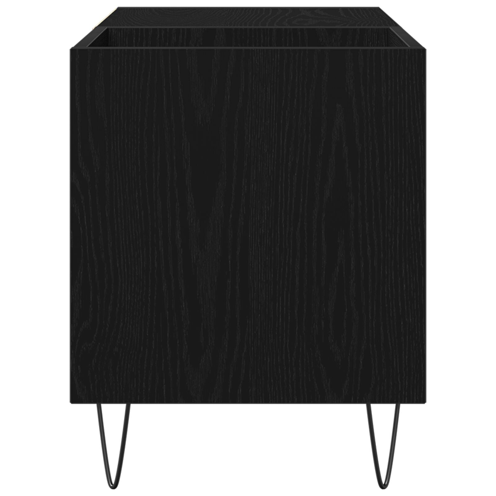 Recordkast Zwart Eiken 84,5X38X48 Cm Hout