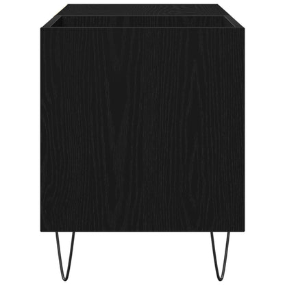 Recordkast Zwart Eiken 84,5X38X48 Cm Hout