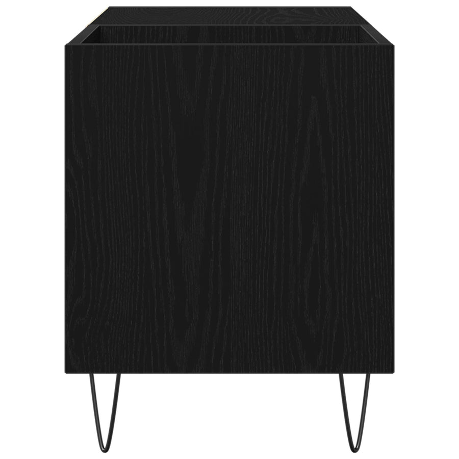 Recordkast Zwart Eiken 84,5X38X48 Cm Hout