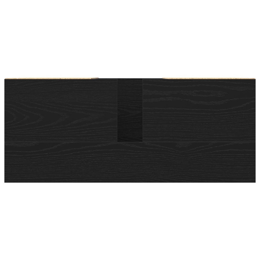 Waskast 80X33X60 Cm Geengineerd Hout Zwart eiken