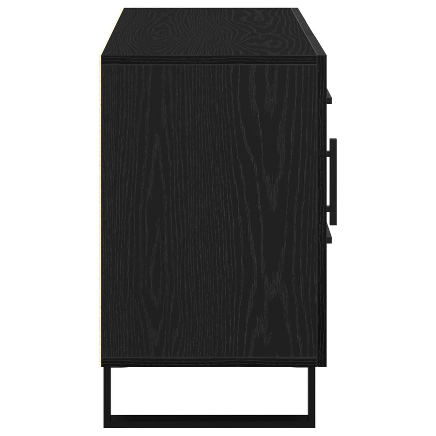 Dressoir Zwart Eiken 100X36X60 Cm Geengineerd Hout