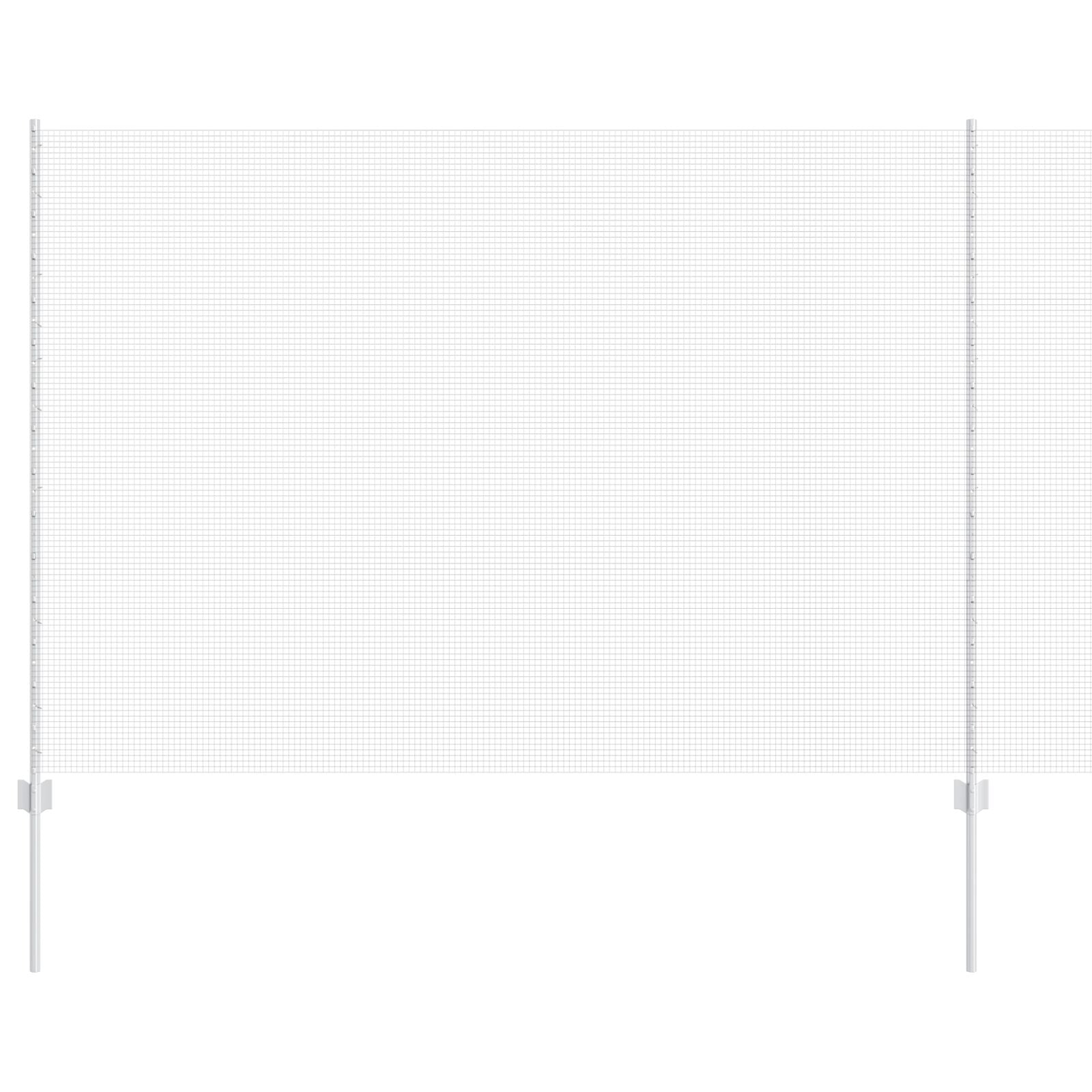 Gegalvaniseerd Draadhek Met 10 U-Posts Zilver 1.5X10 M Staal
