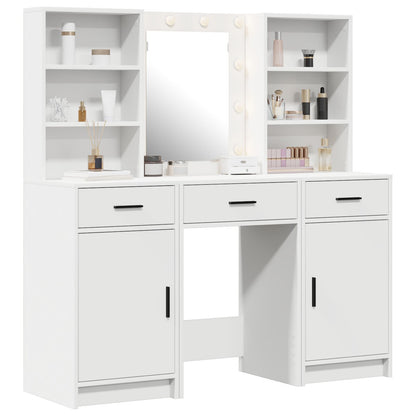 3-Delige Kaptafel Set Wit Engineered Wood