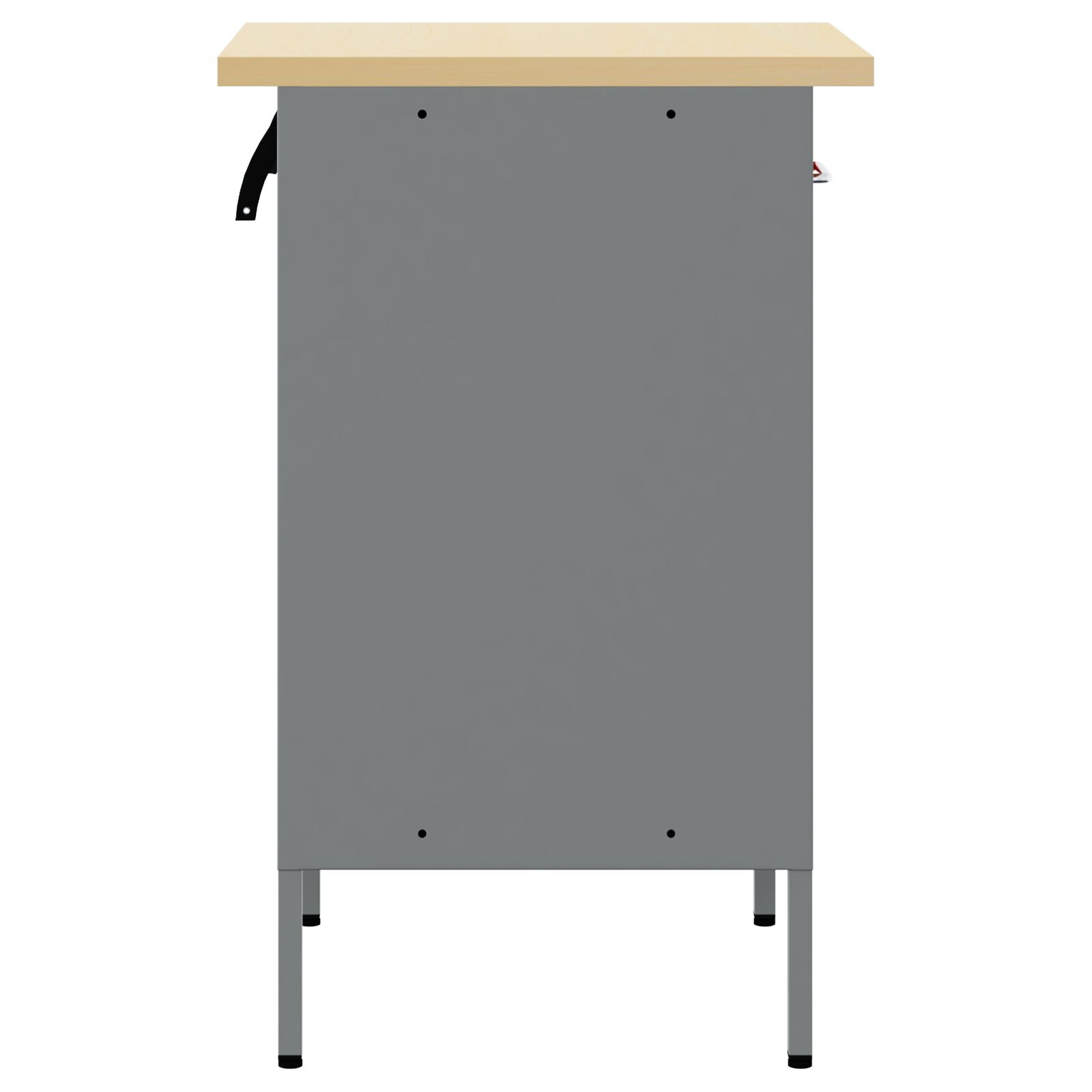 Werkcabinet 50X55X84 Cm Staal Rood en grijs Werkcabinet met 1 lade en 1 deur