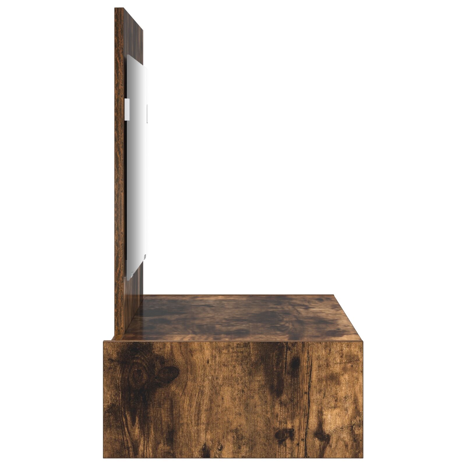 Wandhangende Kaptafel 83 x 40 x 70 cm Gerookt eiken zonder LED