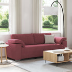 Bank wijnrood 219x77x82 cm stof
