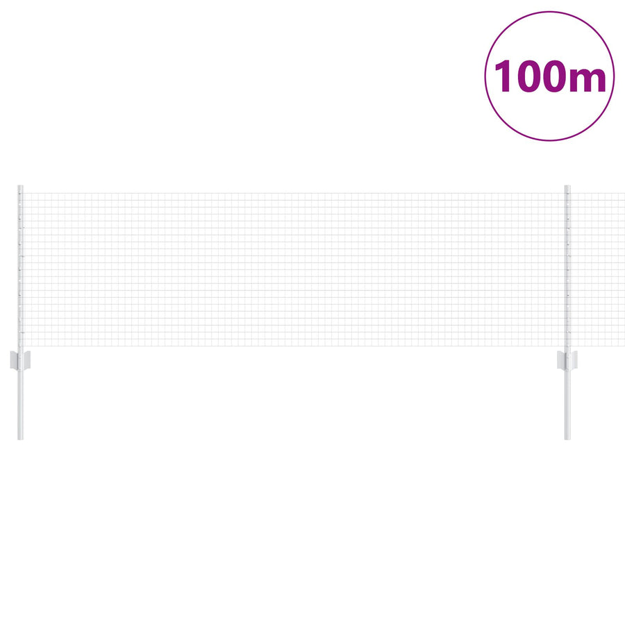 Gelast Draadhek Met 44 U-Palen Zilver 0.6X100 M Staal