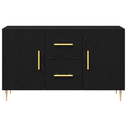 Sideboard Zwart Eiken 100X36X60 Cm Engineered Wood